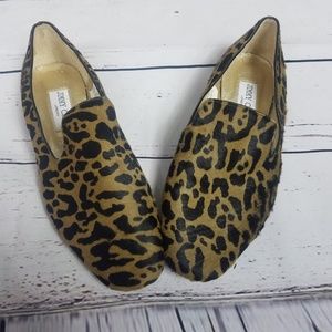 JIMMY CHOO Shoes Jaguar Animal Printed Flat NEW 37